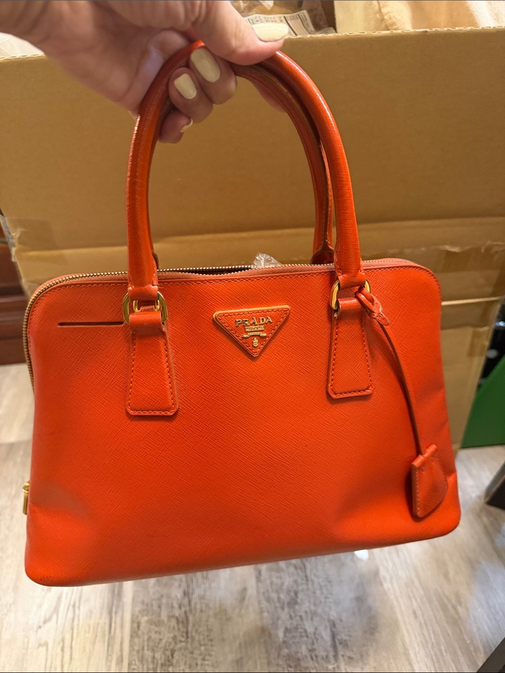 Prada top handle bag